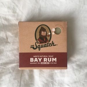 Dr. Squatch Men's Natural Soap BAY RUM Coconut Oil Zero Grit 5oz Bar Gift